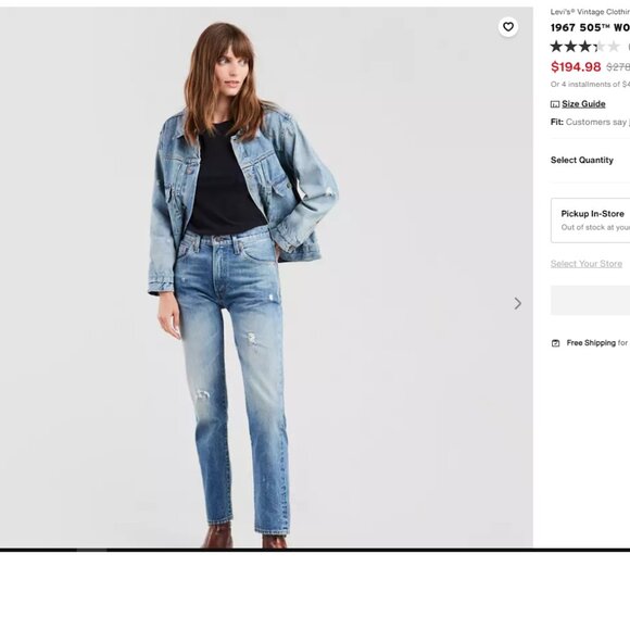 VINTAGE STRAIGHT 505 LEVI DENIM JEANS/ SIZE 12S/ LENGTH “28 - Picture 11 of 11